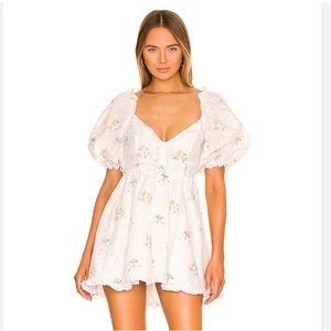 For love and lemons mushroom dress with puff sleeves
